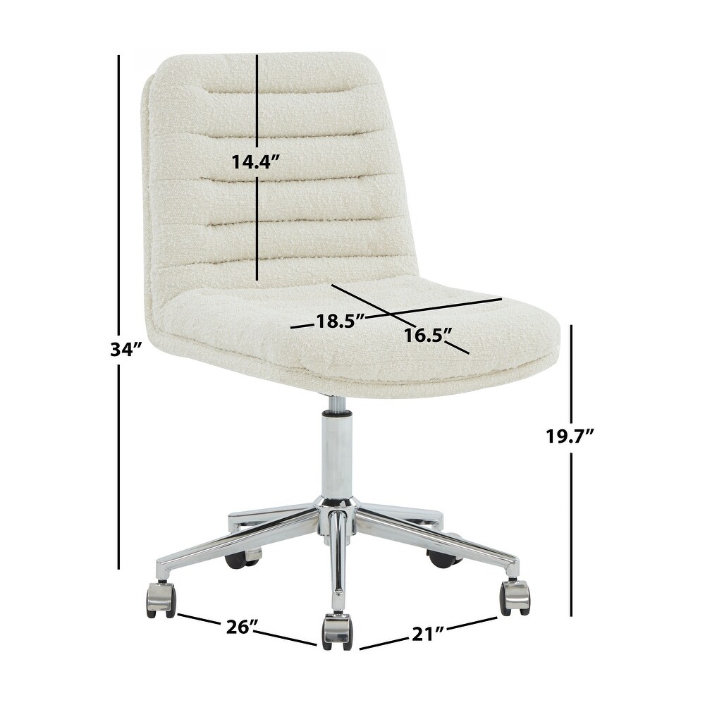 SAFAVIEH Couture Decolin Swivel Desk Chair   21 IN W x 26 IN D x 34 IN H