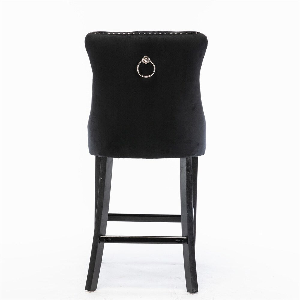 Contemporary Velvet Upholstered Bar stools