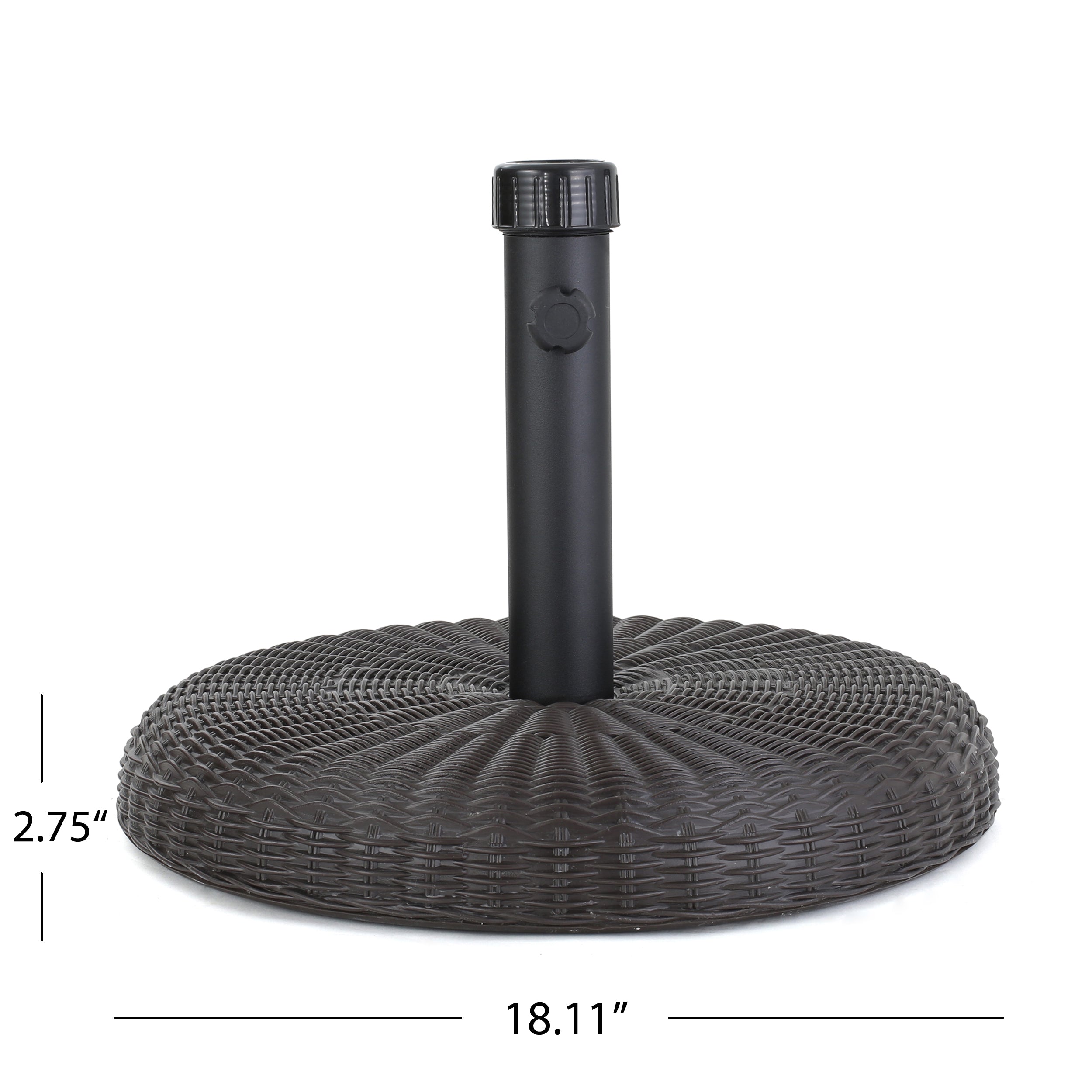 Belmont 45lbs Brown Resin and Iron Round Umbrella Base