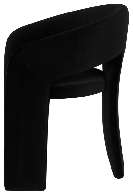 Anise Black Fabric Dining Chair   Transitional   Dining Chairs   by Kolibri Decor  Houzz