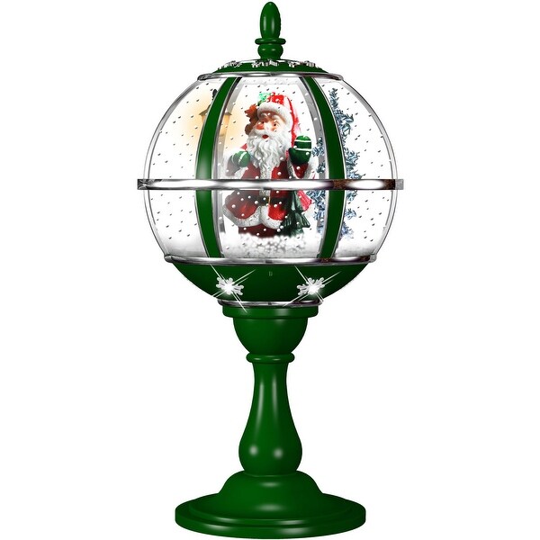 Fraser Hill Farm Let It Snow Series 23In. Tabletop Snow Globe Green