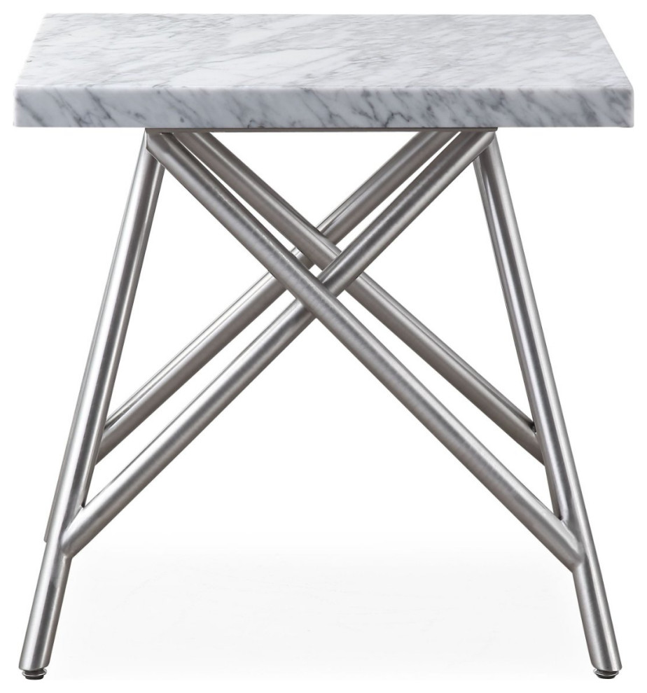 Modus Coral 3PC Coffee  amp2 End Table in Marble   Midcentury   Coffee Table Sets   by AMOC  Houzz