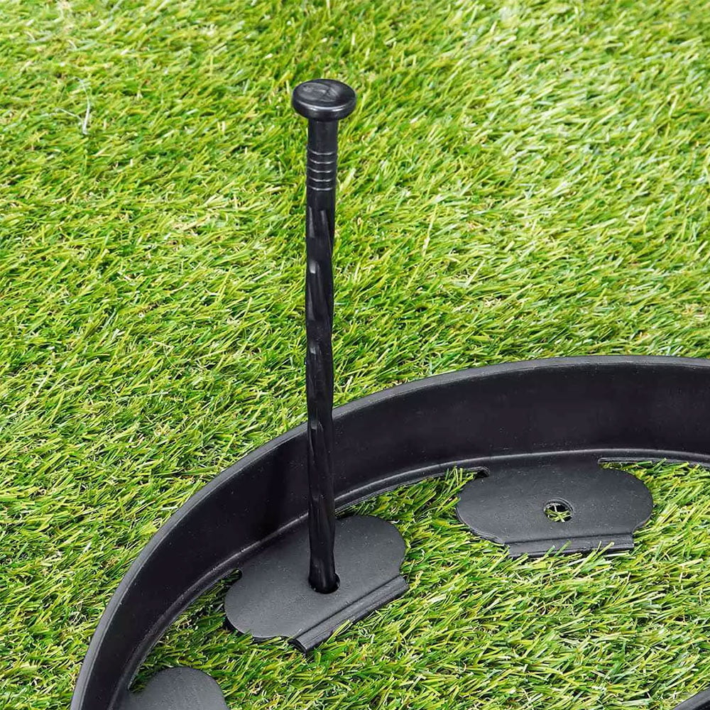 Willstar Flexible Garden Edge Border Wall, Plastic Garden Grass Lawn Edge with 5 Fixing Nails No-Dig Lands (Black - 3m)