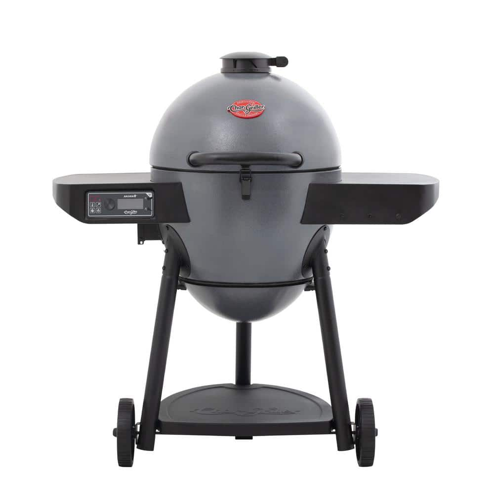 Char-Griller Akorn Auto-Kamado 20-inch Digital WiFi Charcoal Grill in Gray 6480