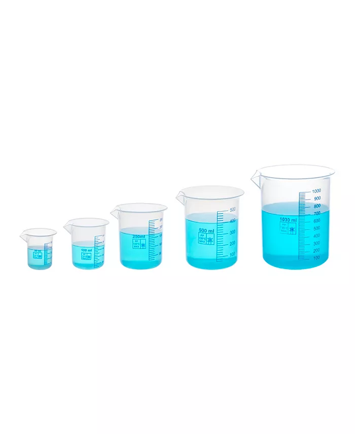 Supertek Polypropylene Beakers Set  5 Piece