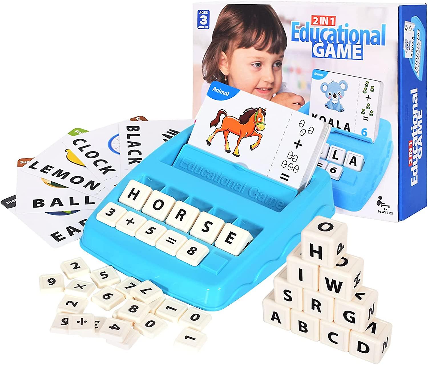 Matching Letter Games?for Kids Age 3-8， 2 In 1 Spelling and Reading?educational Toys Flash Cards?number and Color Recognition?preschool Learning Sight Wor