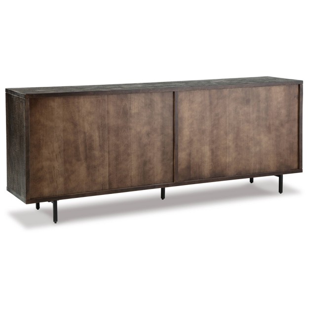 Franchester Accent Cabinet Metallic gray brown Signature Design By Ashley