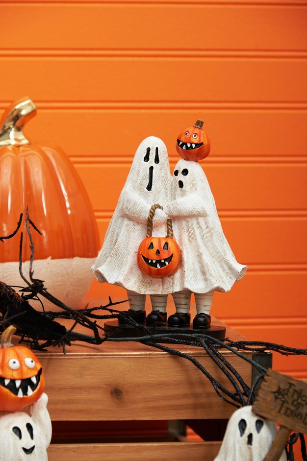 Gallerie Ii Ghost Costumes W Pumpkins Halloween Figure