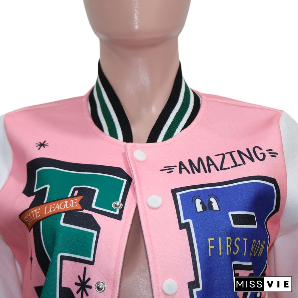 Varsity Hiphop Streetwear Baseball Jacket