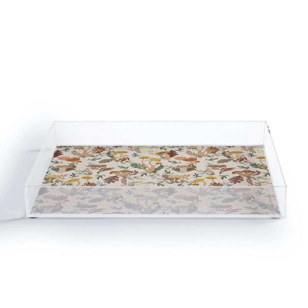 Marta Barragan Camarasa Colorful Wild Mushrooms Acrylic Tray Deny Designs