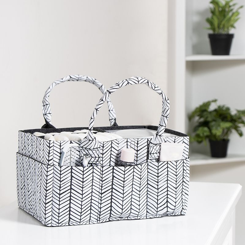 Sammy and Lou Herringbone Felt Storage Caddy