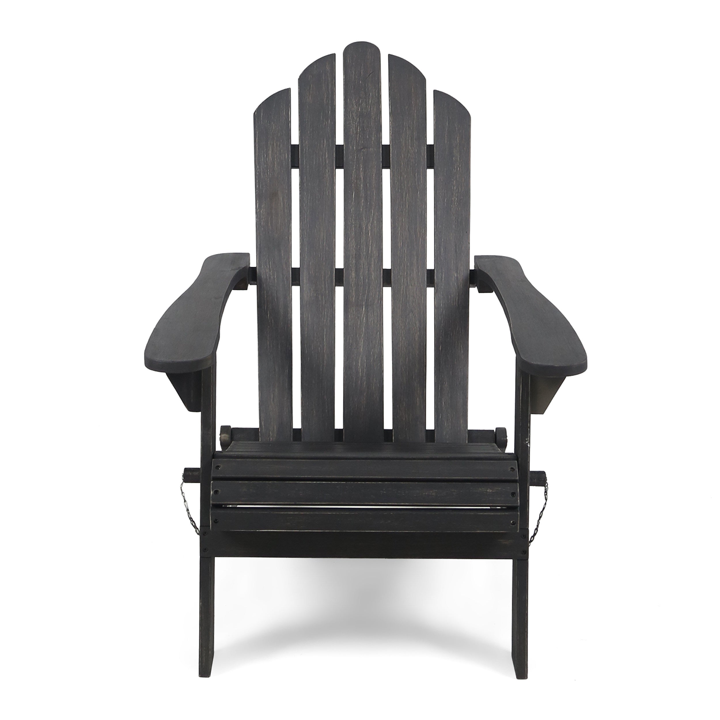 Cara Outdoor Acacia Wood Folding Adirondack Chair