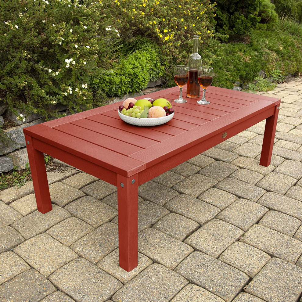 Traditional Coffee Table  Recycled Plastic Frame With Slatted Top   Contemporary   Outdoor Coffee Tables   by Decor Love  Houzz