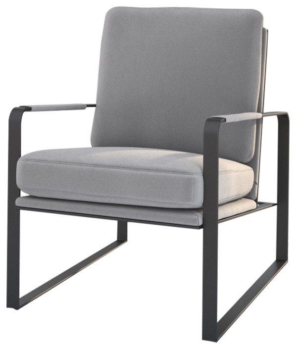 Accent Chair  Velvet Seat   Industrial   Armchairs And Accent Chairs   by CII  Houzz