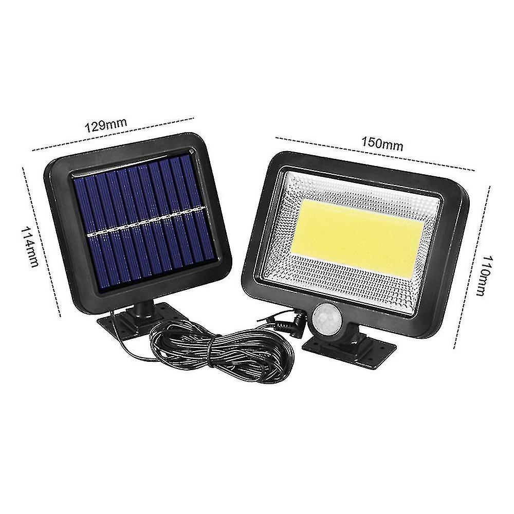 Upgraded 100 Leds Split Solar Induction Wall Light， Light Ip65 Waterproof， Adjustable