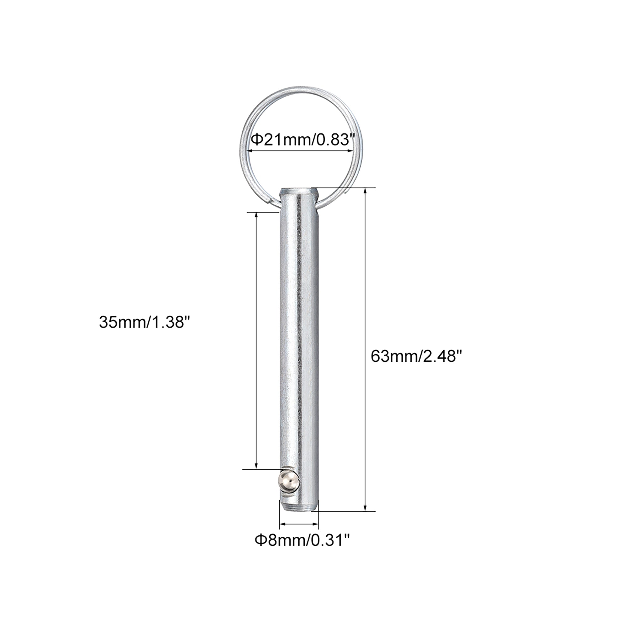 Quick Release Pins 8mmX63mm Marine Hardware for Boat Bimini Top Deck Hinge