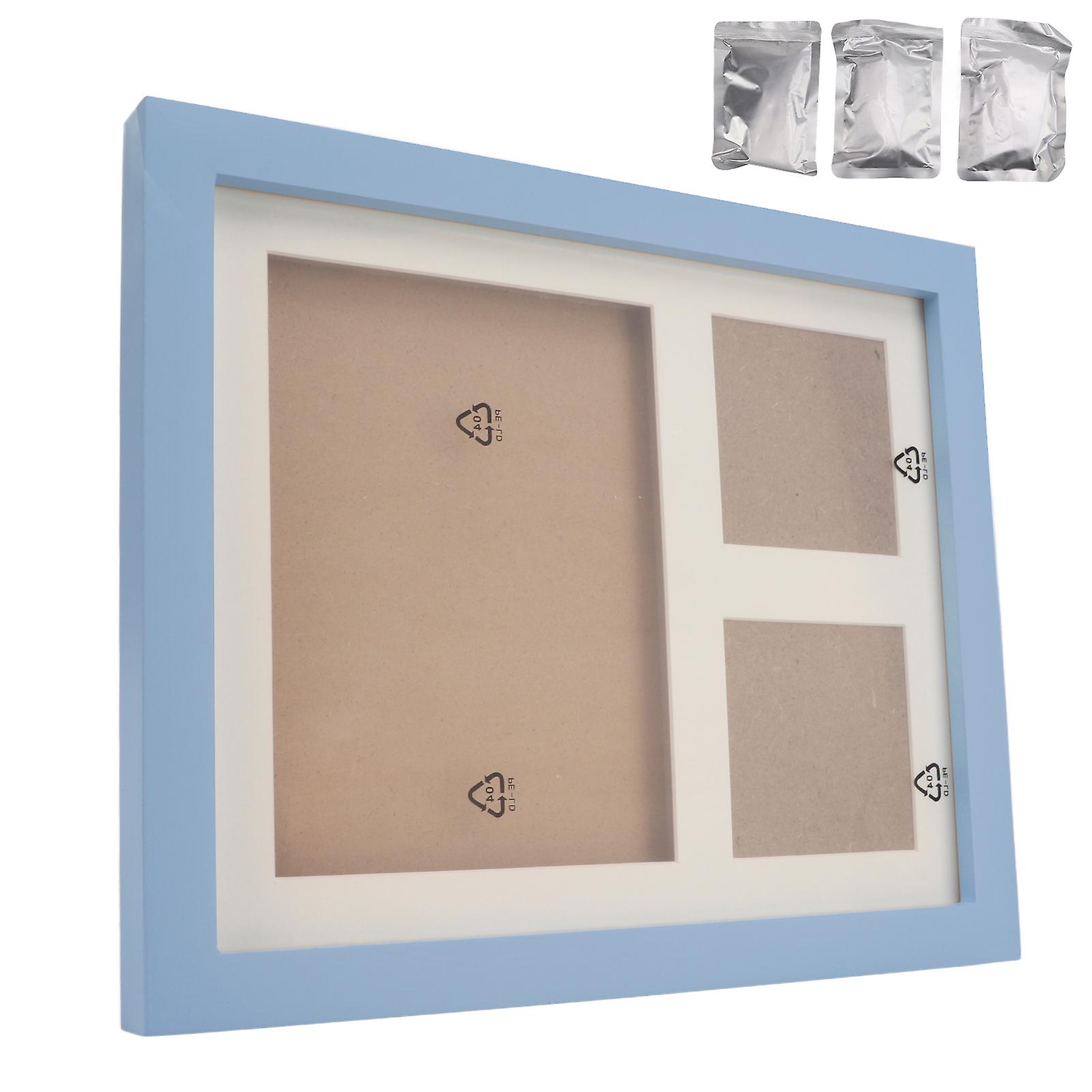 Diy Dog Paw Print Photo Frame Wooden Easy Diy Pet Memorial Picture Pawprints Frame Kitwhite Mud Blue Frame