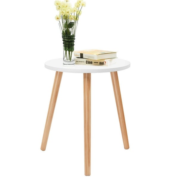 Small Modern Round Coffee Tea Side Table - 16