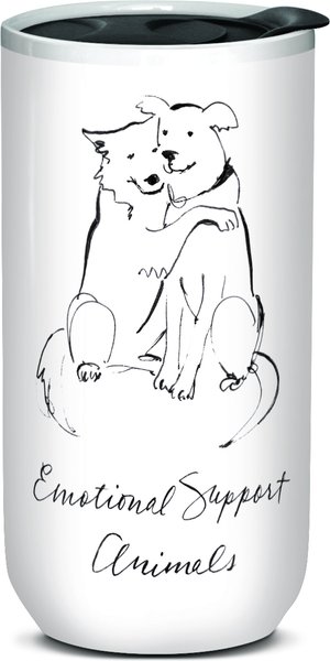 Punch Studio Emotional Support Animals Travel Mug， 11-oz