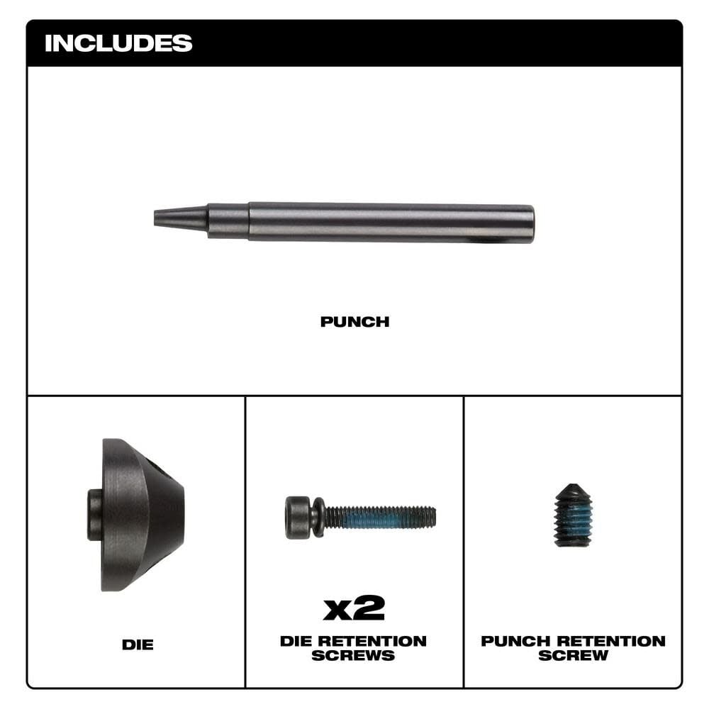 Milwaukee M12 Nibbler 16 Gauge Bare Tool Die and Die Holder Extension and Punch Bundle 2476-20KIT2 from Milwaukee