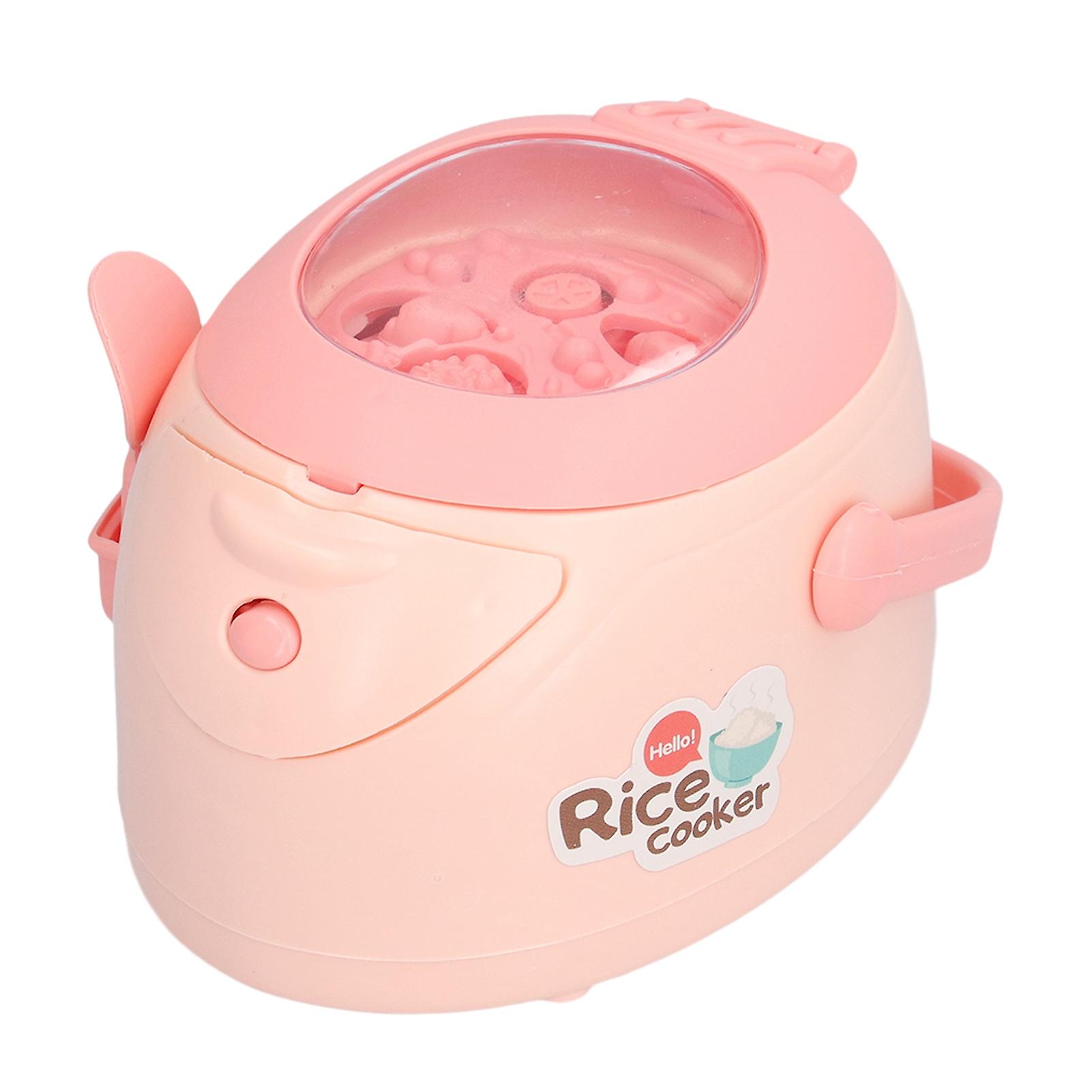 Mini Rice Cooker Oven Toy Kitchen Pretended Play Miniature Furniture Model For Kids Above 3 Years Oldpink