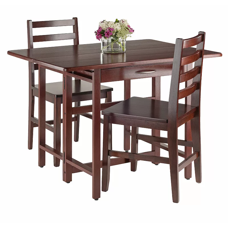 Winsome Taylor Drop-Leaf Table and Chairs 3-piece Set