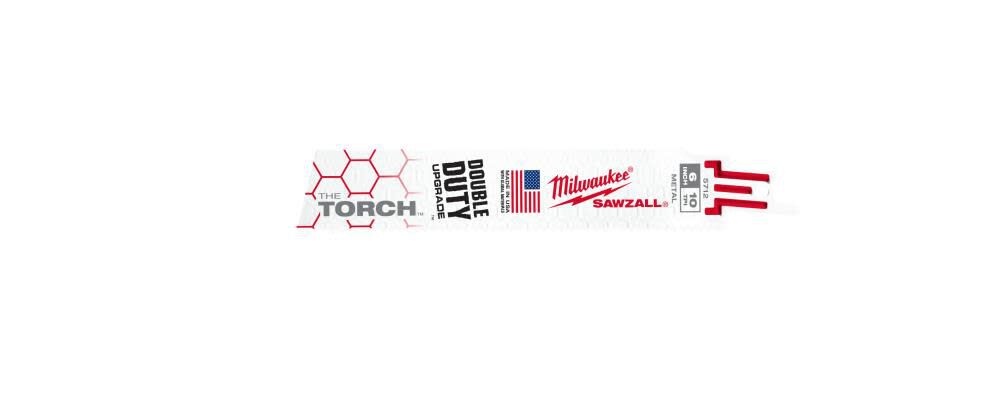 Milwaukee 6 in. 10 TPI THE TORCH SAWZALL Blades 5PK 48-00-5712 from Milwaukee