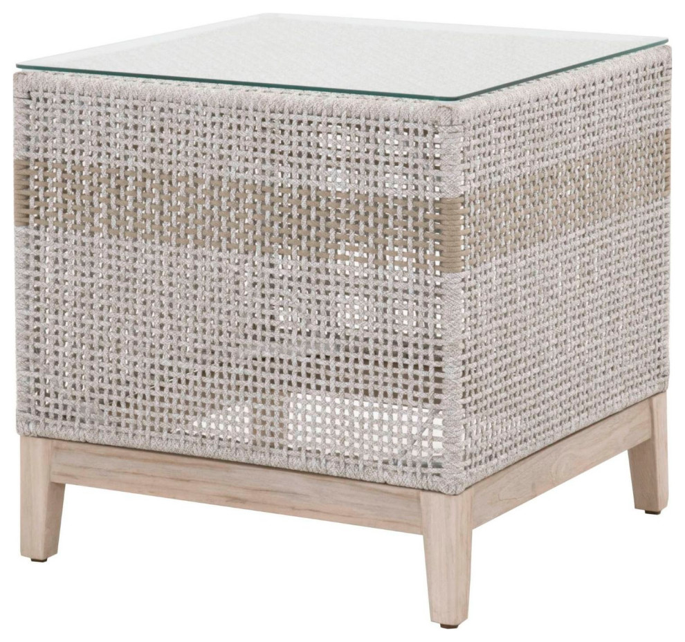 Essentials For Living Woven Tapestry Outdoor End Table   Beach Style   Outdoor Side Tables   by Unlimited Furniture Group  Houzz