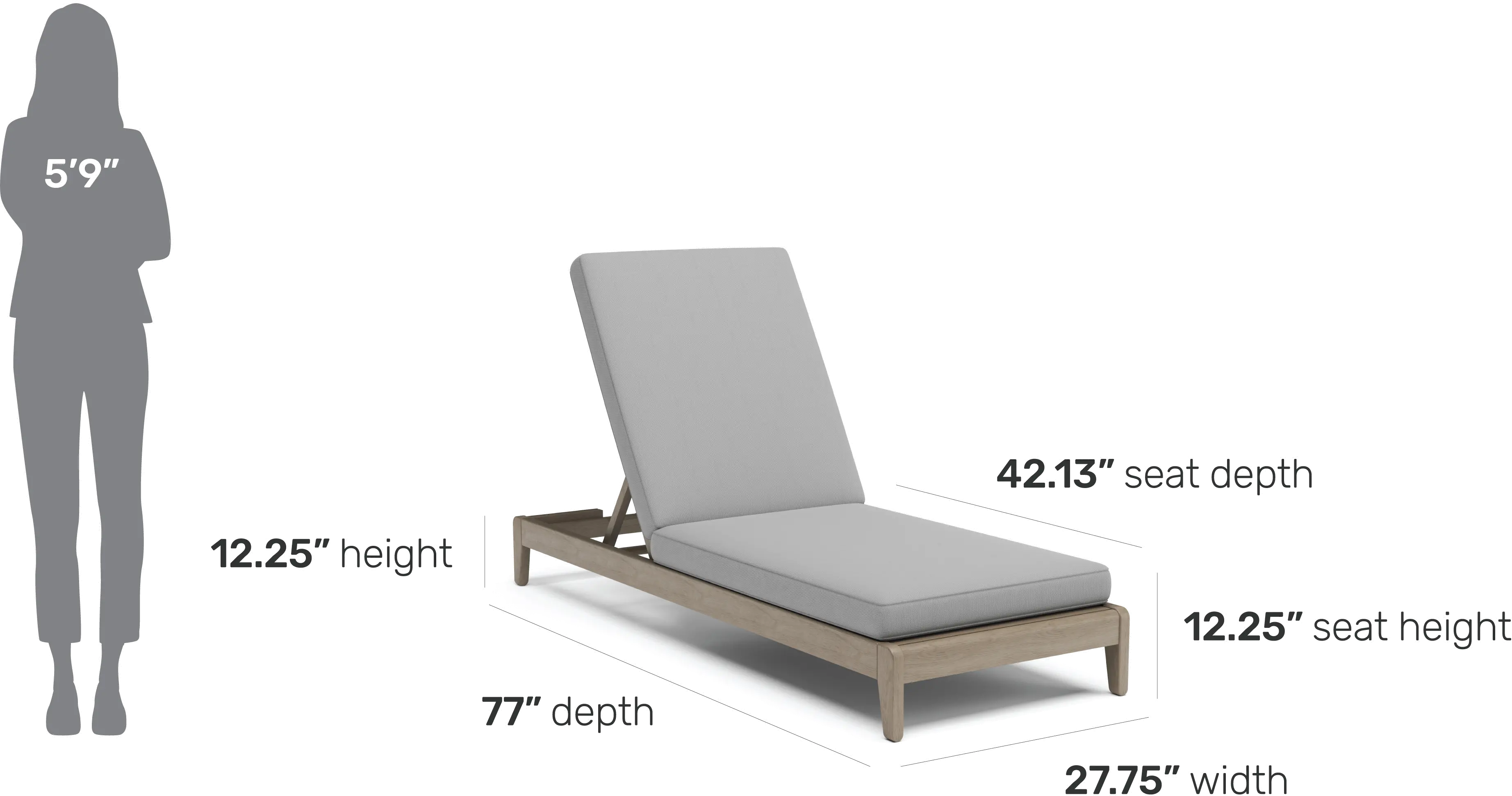 Sustain Brown Outdoor Chaise Lounge