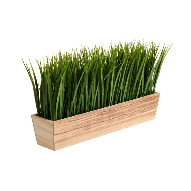 Nearly Natural 20-in Vanilla Grass Artificial Plant In Decorative Planter