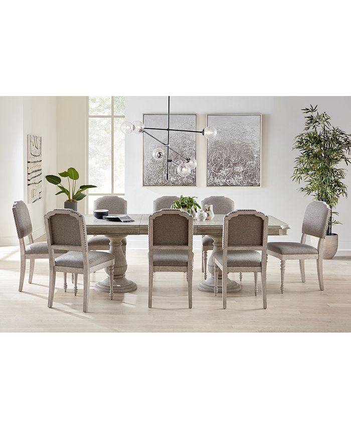 Furniture Anniston Dining 9-Pc. Set (Rectangular Table 8 Side Chairs)