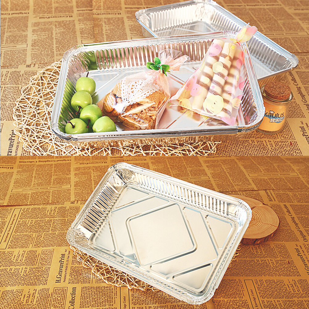 BESTONZON 10pcs Chafing Pans Disposable Aluminum Foil Steam Table Deep Pans Roaster Pans