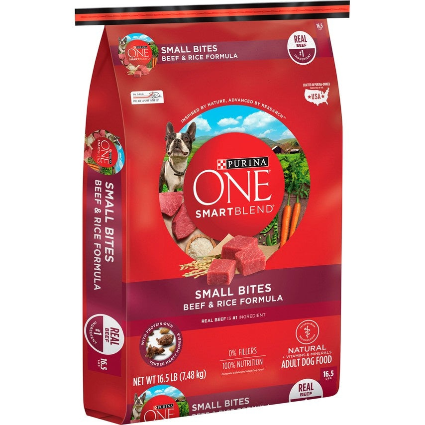 Purina ONE SmartBlend Small Bites Beef  Rice Dry Dog Food
