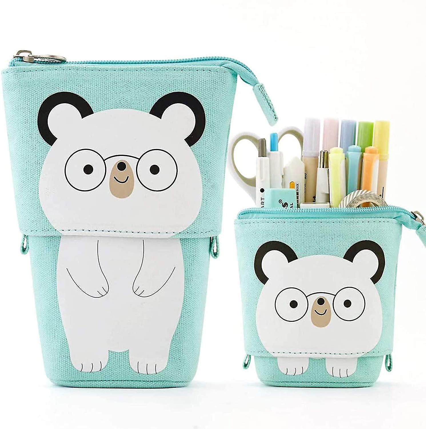 Retractable Canvas Cartoon Pencil Case