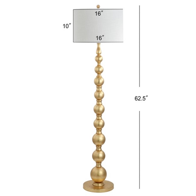 Metal Adriana Floor Lamp includes Led Light Bulb Gold Jonathan Y