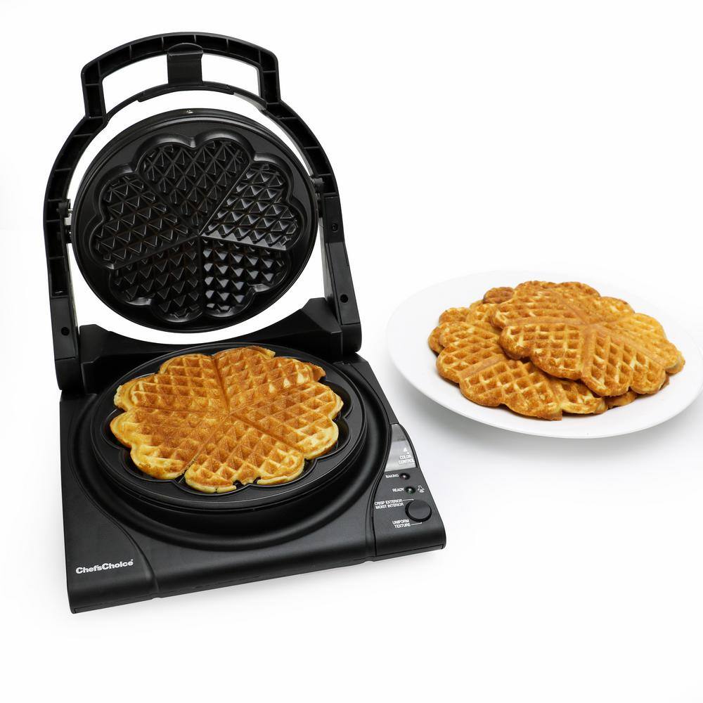 Chef'sChoice 1100-Watt Single Waffle Black Belgian Waffle Maker 8400000