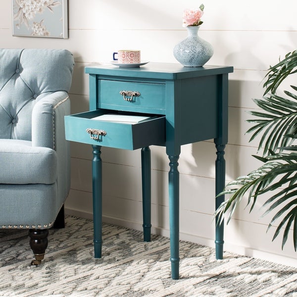 SAFAVIEH Marilyn Teal Storage End Table - 18.1