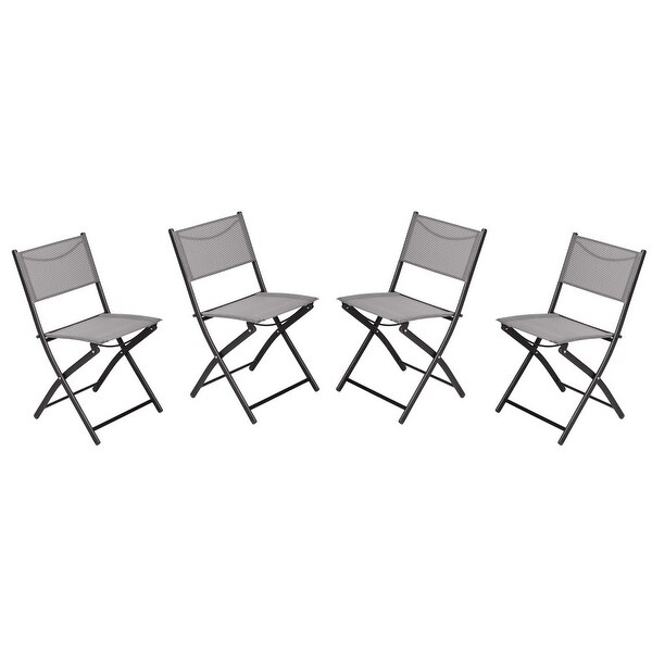 4 Pack Commercial Outdoor Flex Comfort Folding Chair with Metal Frame