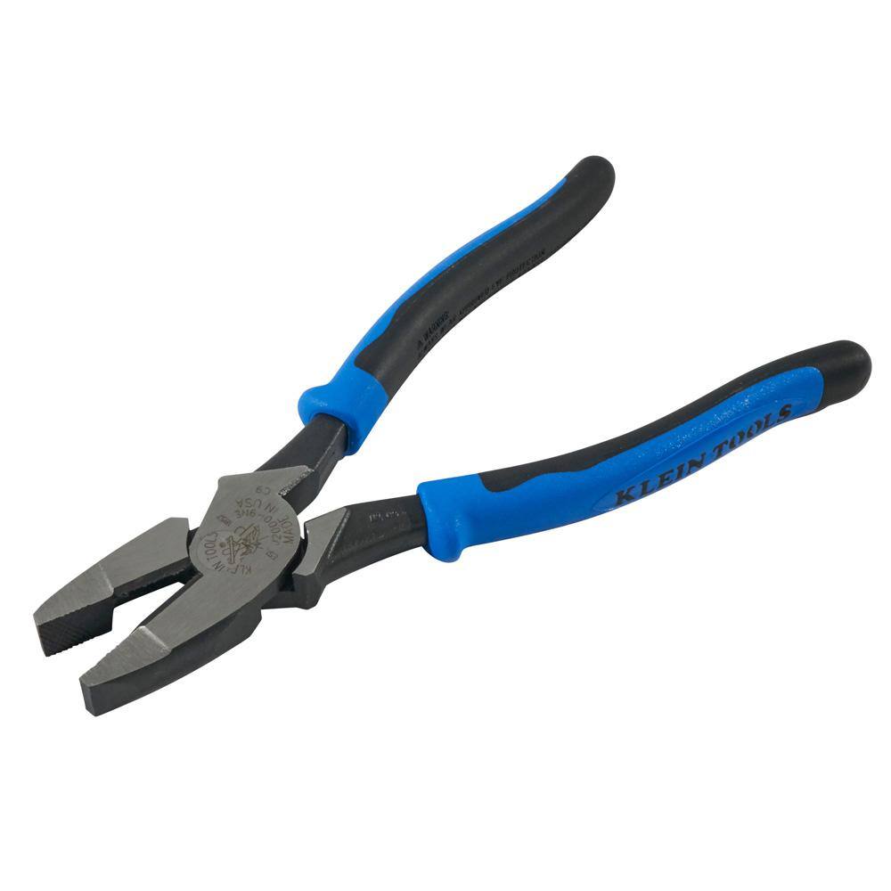 Klein Tools 9 in. Journeyman High Leverage Side Cutting Pliers for Heavy Duty Cutting J2000-9NE