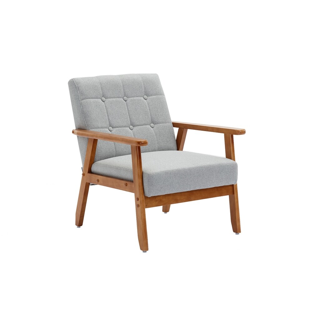 Mid Century Modern Accent Chair with Side Table(Set of 2)