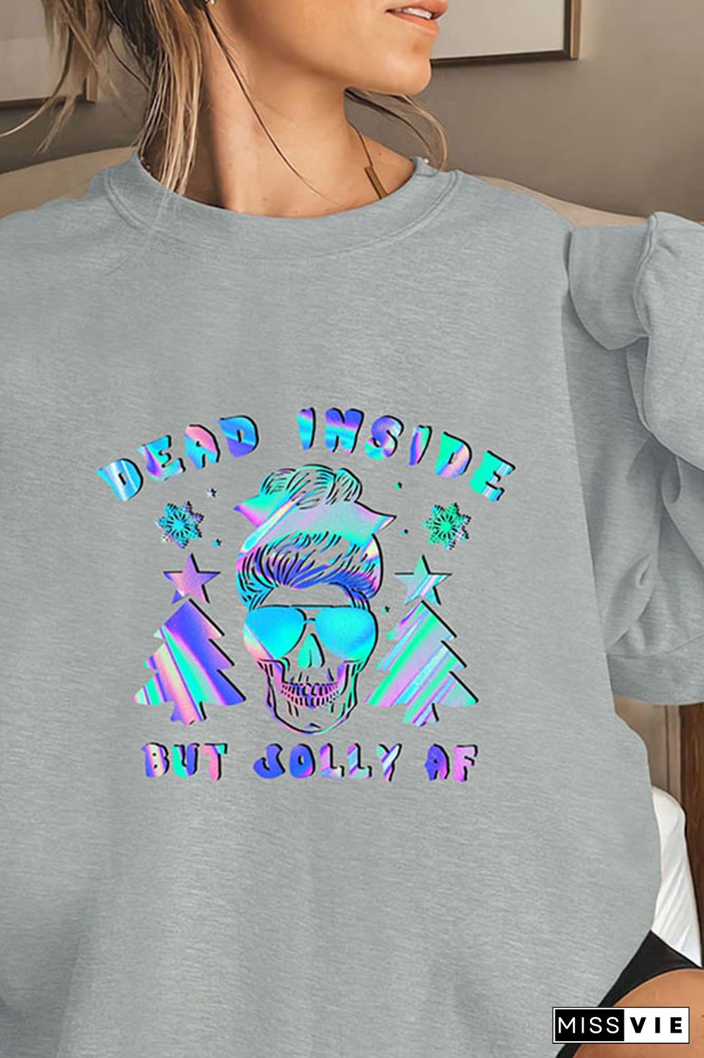 DEAD INSIDE BUT JOLLY AF Crewneck Sweatshirt Wholesale