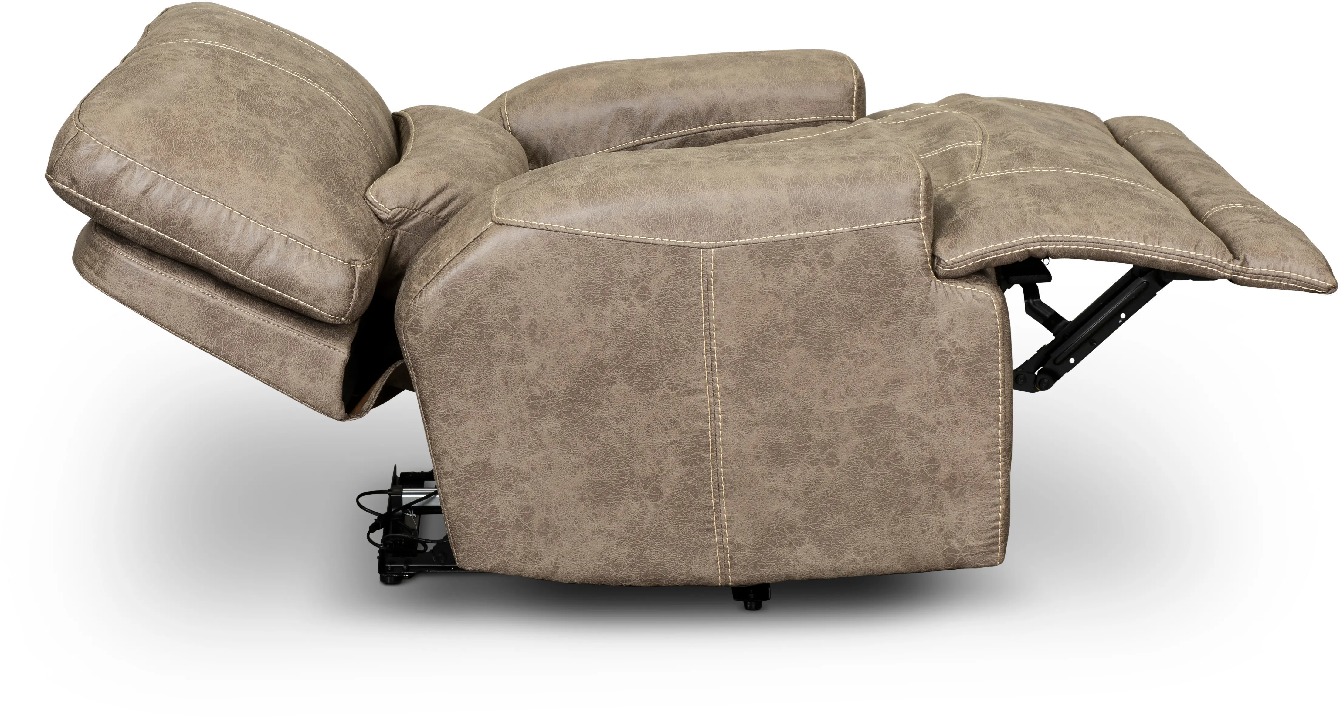 Omega Mushroom Tan Power Recliner