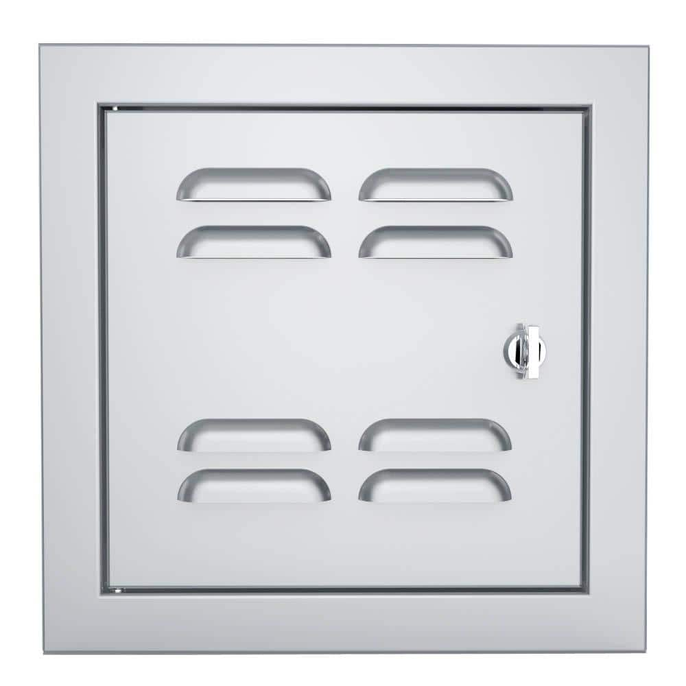 Sunstone Signature Series 12 in. x 12 in. 304 Stainless Steel Left Swing Vented Door BA-VSDL12