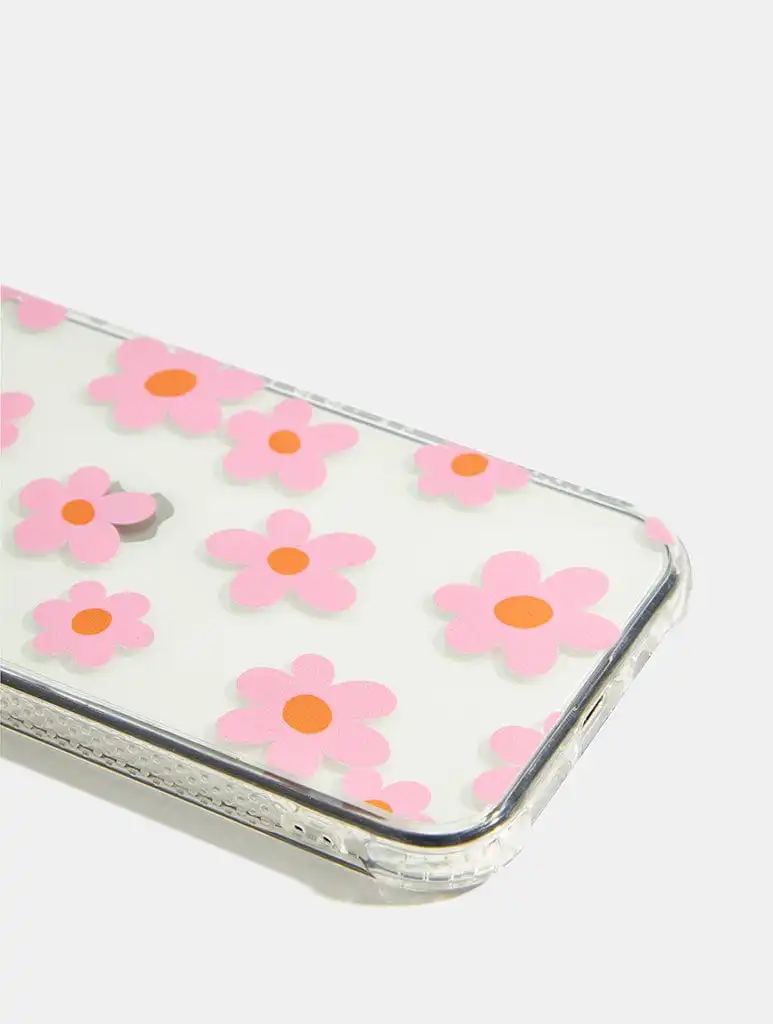 Pink And Orange Flower Shock iPhone Case