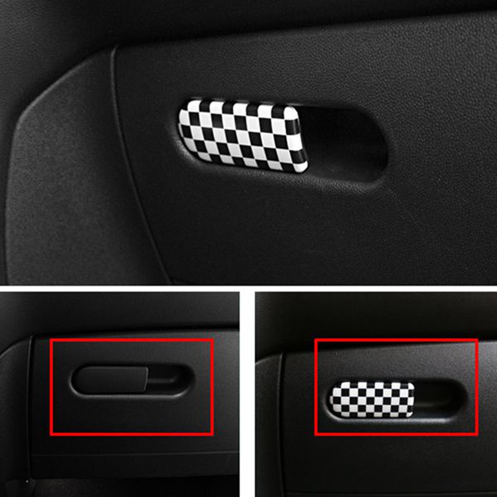 Car Glove Box Handle Storage Box Trim Cover Storage Box Sticker Bowl Cover For S F54 F60 Black Red