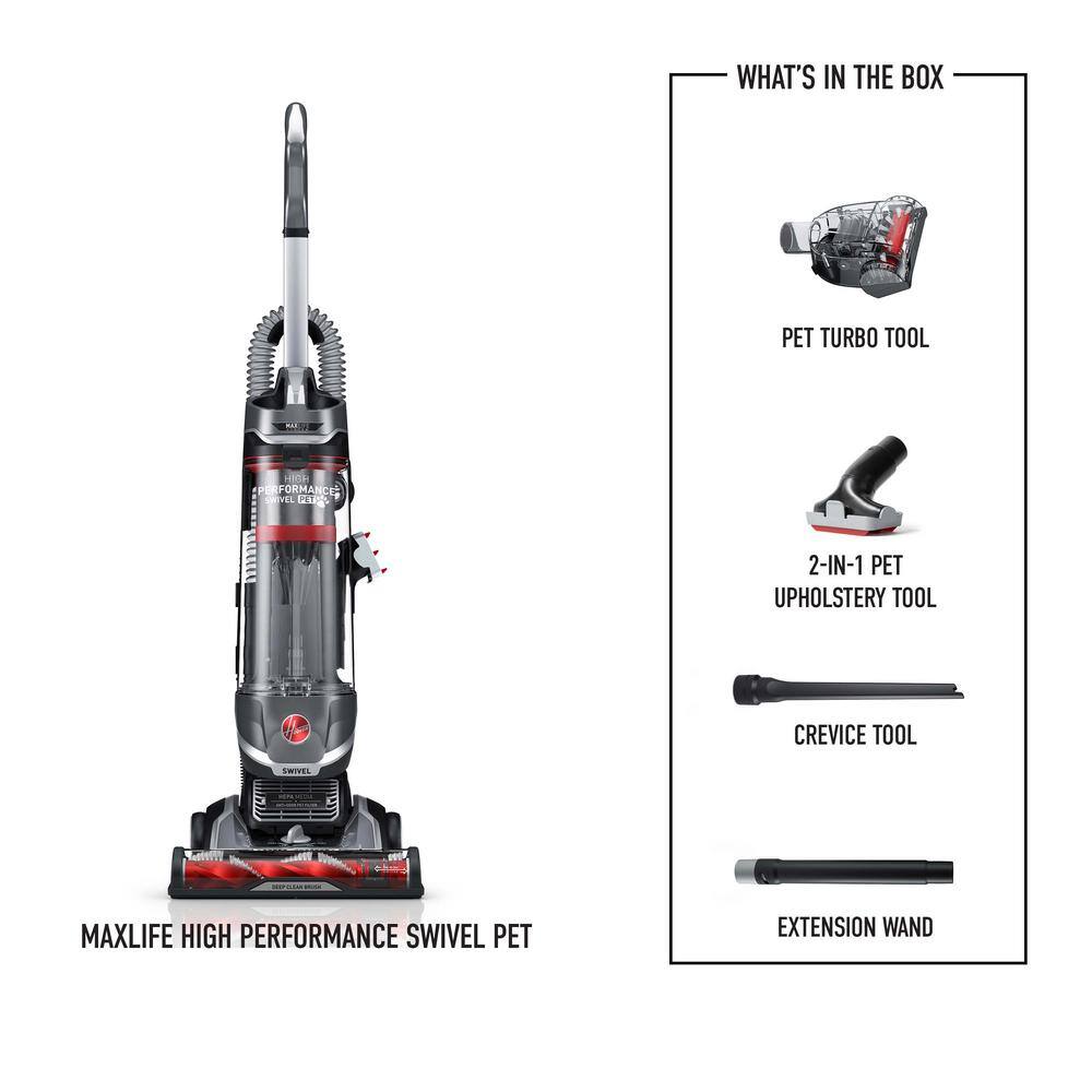 HOOVER MAXLife High-Performance Swivel Pet Bagless Upright Vacuum Cleaner with HEPA Media Filtration UH75120