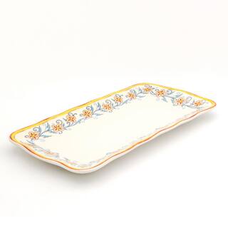 Euro Ceramica Duomo 16 in. Rectangular Appetizer Platter DUO-86322