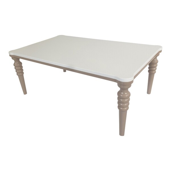 SavaHome Modern Coffee Table， Cappucino/Cream