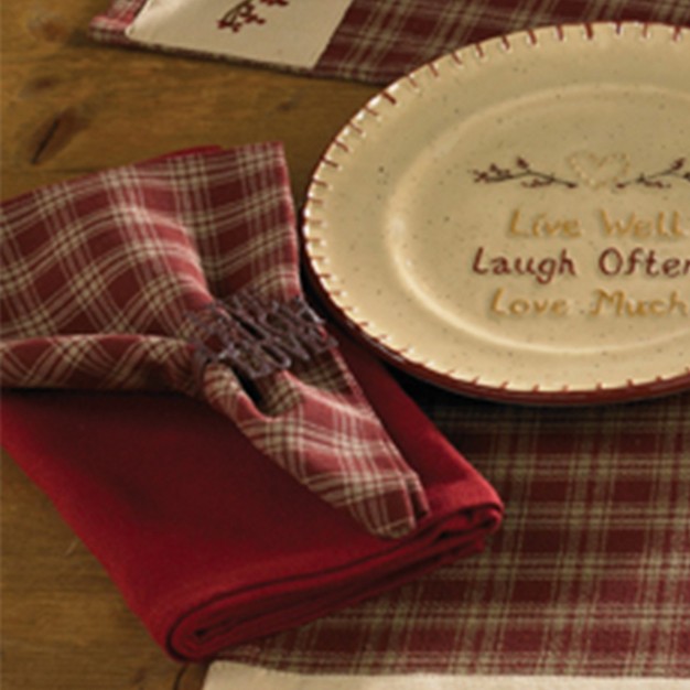 Park Designs Red Sturbridge Napkin Set Of 4