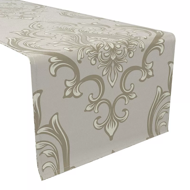 Table Runner， 100% Cotton， 16x108， Floral 150